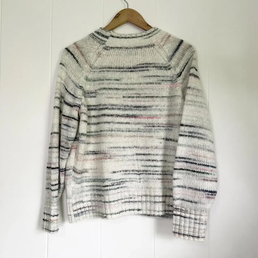 Old Navy Striped Wool Blend Long Sleeve Knit Pullover Sweater Women's Small